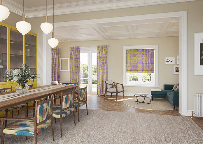 Bamboo Candy, Yellow Lilac - Twist&Fit Roman Blind - Image 6